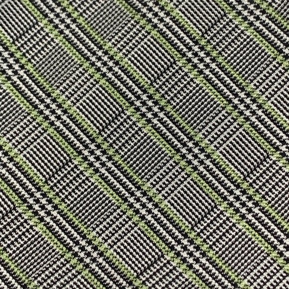 BROOKS BROTHERS 346 Black White Green Houndstooth Silk Neck Tie - Picture 2 of 7